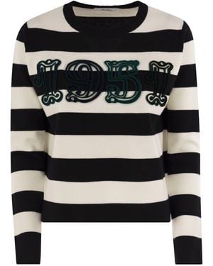 Max Mara Viterbo Wolle Pullover mit Stickerei - Schwarz