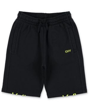 Off-White c/o Virgil Abloh Gebroken Witte Korte Broek Zwart