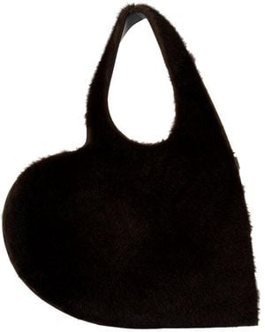 Coperni Faux Bont Hart Schoudertas Synthetisch Bruin - Zwart