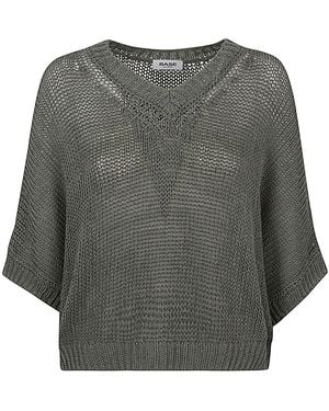 Base London Basiswäsche und Baumwollmischung Poncho - Grau
