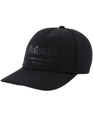 McQueen Graffiti Cap - Black