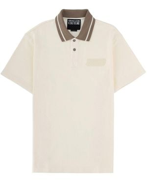 Versace Jeans Couture Polo Con Patch Logo - White