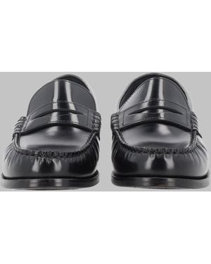 Alohas Leather Penny Loafers - Gray