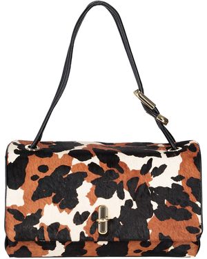 Marc Jacobs Kuhhaar-Kalb-Doppeltasche - Schwarz