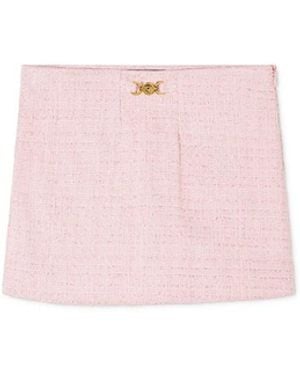 Versace Skirt Cotton Mix Tweed - Pink