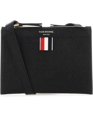 Thom Browne Leather Mini Document Holder - Black