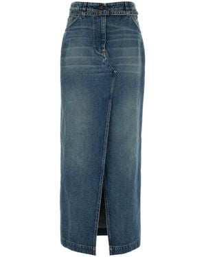Dries Van Noten Denim Silvannaz Skirt - Blue