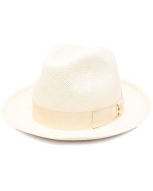 Borsalino Federico Rafia Hut - Weiß