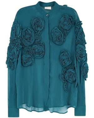 Dries Van Noten Chowsa Emb 3376 W.W.Shirt Pet - Blue