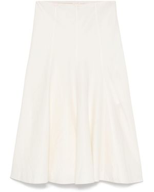 KHAITE Silk And Cotton Organza Skirt - White