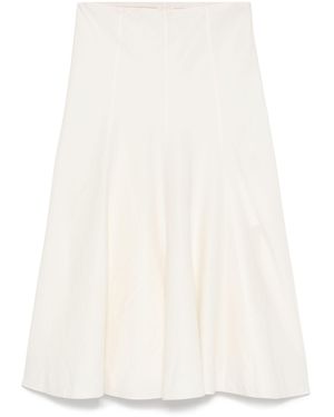KHAITE Silk And Cotton Organza Skirt - White