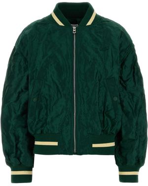 Loewe Dark Green Tech Fabric Bomber Jacket