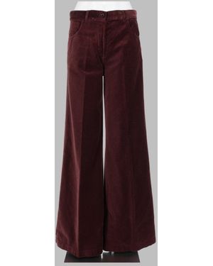 Aspesi Wide-Leg Velvet Trousers - Purple