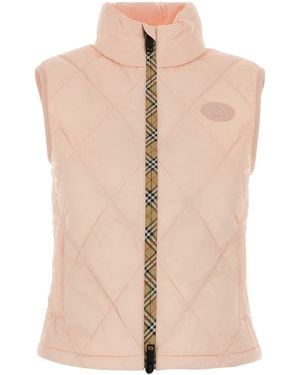 Burberry Nylon Sleeveless Jacket - Pink