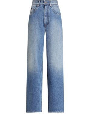 Dolce & Gabbana Logo-Plaque Jeans - Blue