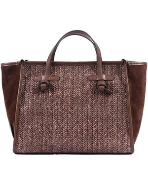 Gianni Chiarini Borsa Pelle E Tessuto - Braun