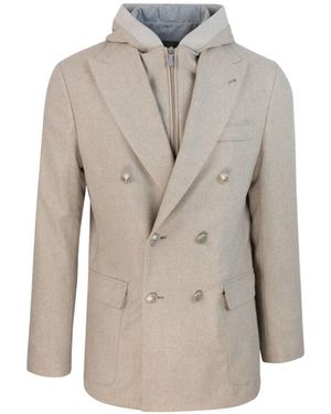 Eleventy ELEA DE GIACCA DOPPIOPETTO BEGE - Gris