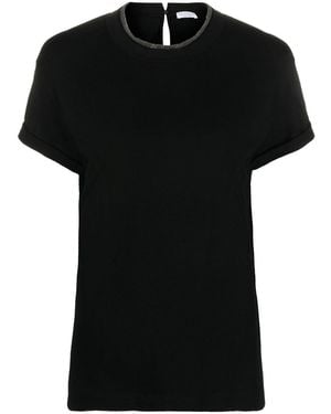 Brunello Cucinelli Cotton T-Shirt - Black