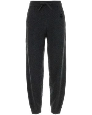 Isabel Marant Slate Cotton Blend Kira Sweatpants - Black
