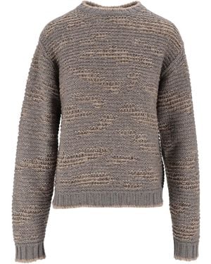 Fabiana Filippi Grob Gestrickter Pullover Mit Pailletten - Grau