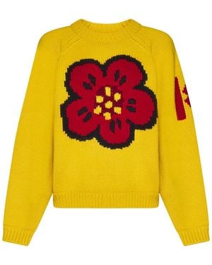 KENZO Cotton -pullover - Geel