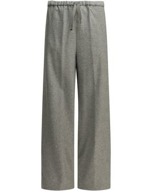 Herno Casual Silk And Cashmere Pants - Gray