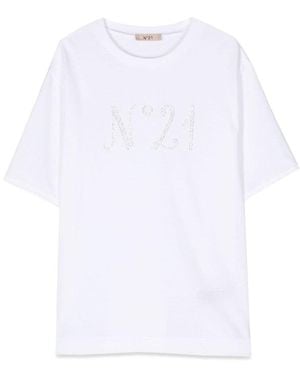 N°21 T Shirt Logo - White
