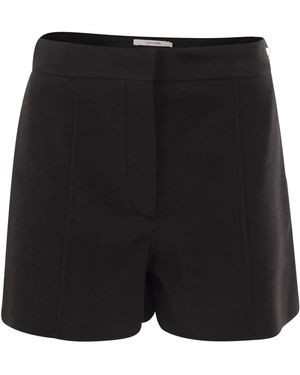 Sportmax Double Pleated Tailored Shorts - Black