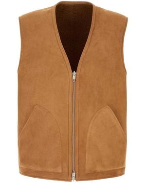 Umit Benan Shearling Vest - Brown