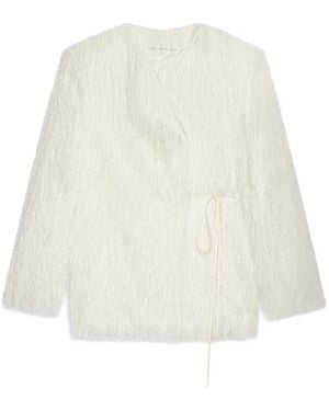 Dries Van Noten Wikkeljack Met Franje - Wit