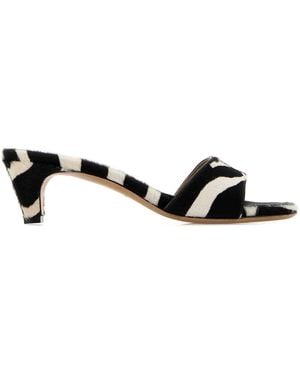 Ferragamo Slip On Mules - Black