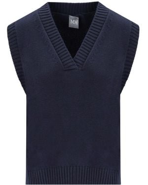 Max Mara Scafati Knitted Vest - Blue