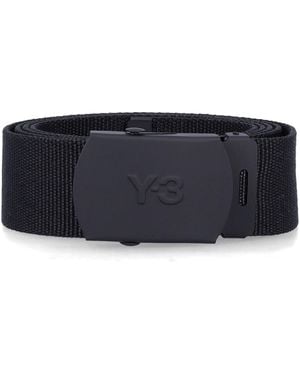 Y-3 Logo Buckle Web Belt - Blue