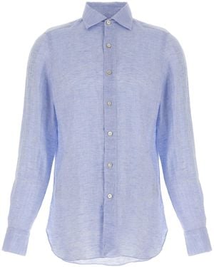 Finamore 1925 'gaeta' Shirt - Blauw
