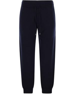 MC2 Saint Barth Merino Wool Knitted Trousers - Blue