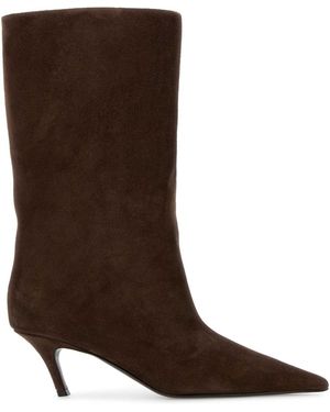 AMINA MUADDI Suede Fiona Boots - Brown