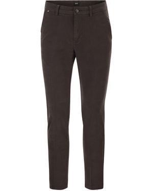 BOSS Slim Fit Stretch Cotton Chino Trousers - Grey