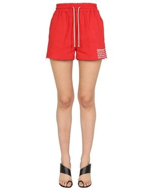 Department 5 Logo Print Shorts - Red