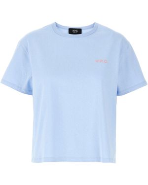 A.P.C. Maglietta "Boxy Petit Vpc" - Blu