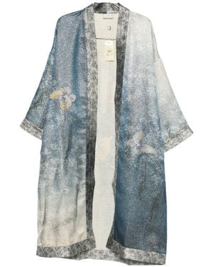 Pierre Louis Mascia Printed Kimono Jacket - Blue
