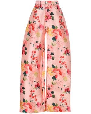 Marques'Almeida Floral Trousers - Red