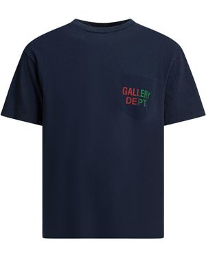 GALLERY DEPT. Relaxed Fit Cotton T-Shirt With Logo Prints - Blau
