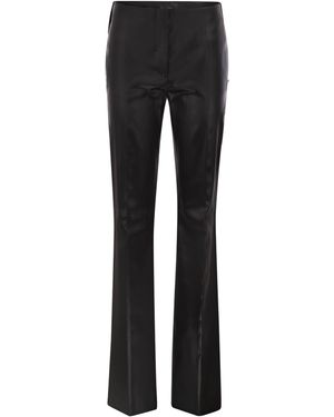 Sportmax Adepto Satin Slim Fit Hose - Schwarz