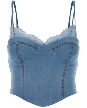 Ermanno Scervino Top Denim - Blue