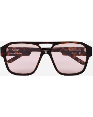 FACE HIDE Logo Zonnebril - Bruin