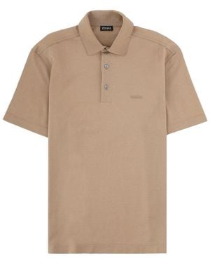 ZEGNA Polo Regular Fit - Natural