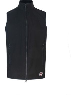 Colmar Gilet in Softshell Nero - Blau