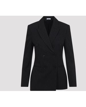 McQueen Pinstripe Lurex Jacket - Black