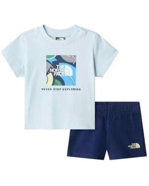 The North Face T-Shirt Set With Bermuda Shorts - Blue