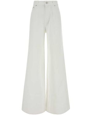 Alaïa Denim Wide-Leg Jeans - White
